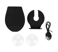 CHEOTIME Blue tooth Speaker with Suction Cups, Wine Glass Holder and Phone Stand, 3W Wireless Speaker with 52mm Driver, for Shower Bath Kitchen (Black)