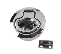 CHEOTIME Boat Slam Latch, 2Inch Lift Handle Deck Hatch Marine Grade Stainless Steel Flush Pull Locking Lift Handle Hatch Latches Boat Hardware Round Deck Hatch