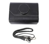 CHEOTIME Camera Sling Bag, PU Leather Crossbody Camera Case with Adjustable Strap Small Camera Bag Compact Shoulder Photography Bags for Men Women Photographers