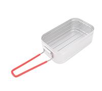 CHEOTIME Camping Lunch Box, Aluminum Alloy Lightweight Cookware with Insulation Design Portable Lunch Container for Hiking Fishing Picnics