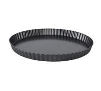 CHEOTIME Classic Tart and Quiche Pan, Removable Bottom Non Stick Deep Pie Pan Carbon Steel Quiche Pan Multiple Sizes for Baking Tarts Cakes Pies Quiches Mousse Cakes (【Thickened】 10-inch Live Bottom