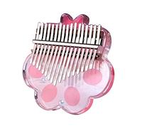 CHEOTIME Clear Kalimba Thumb Piano, Transparent Crystal Kalimba 17 Key, Musical Instrument Gifts For Kids, Cat Shape Finger Piano, Acrylic Mbira for Adults Beginners