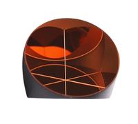 CHEOTIME Corner Cube Prism, Optical Glass Photography Prism, Copper Coated Plated Trihedral Retroreflector Corner Prism Dia 17.8mm for Surveying Professionals