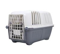 CHEOTIME Dog Crate for Small Dogs & Cats, Portable Travel Carrier Breathable Ventilation Plastic Pet Kennel, Front Loading for Traveling and Airline Check In,18.5x12.2x12.6in