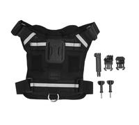 CHEOTIME Dog Harness for Action Camera, Soft Padded Full Body Pet Harness, Reflective Adjustable No Pull Vest with Lift Handle and Leash Clip for Large Dogs Walking Hiking Training