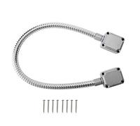 CHEOTIME Door Loop Wire Protector Stainless Steel Hose with Zinc Alloy Head, 8mm Flexible Wire Tube for Access Control and Intercom System Installation