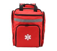 CHEOTIME First Aid Bag, Empty Red Emergency Medical Bag First Responder Trauma Backpacks Multi Pocket Traveling Firefighter Bag for EMT, EMS, Safety Officers