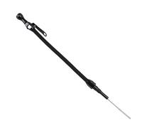 CHEOTIME Flexible Oil Dipstick Replacement, 19.6in Stainless Steel Braided Engine Dipstick, Aluminum Alloy Handle Oil Level Checker for Big Block 396 427 454 496 502 V8 Engines (Black)