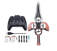 CHEOTIME Flying Sword RC Airplane Safety EVA Foam Precise Response Stability Control with LED Light One Key Takeoff Landing Birthday Xmas Gifts Black Gold (Antique Bronze)