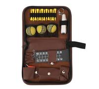 CHEOTIME Golf Accessories Kit Gifts for Men and Women, Stuff Set with Balls Golf Tees Leather Case Brush Multifunctional Divot Knife Scorer Ball Clamp, Storage Case Unique Gift for Golfers