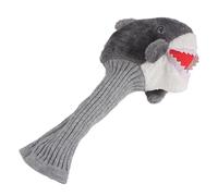 CHEOTIME Golf Headcovers, Funny Shark Animal Golf Club Cover Knit Club Head Cover Handmade Protection Accessories Long Neck Pom Well Fairway Hybrid Woods Set Bag