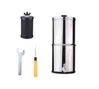 CHEOTIME Gravity Water Filter System, Stainless Steel 1 Gallon Fed Water Purifier Portable Filter System for Camping Hiking Home and Emergency Preparedness (K8779 Without Bracket)