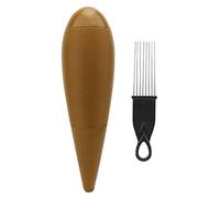 CHEOTIME Guiro Instrument, Plastic Guiro with Scraper Hand Orff Percussion Instrument Children Music Teaching Toy Ideal for Beginners and Music Lovers