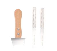 CHEOTIME Guitar Slot Saw, Fret Cleaning Tool with Wooden Handle & Rulers, Professional Luthier Repair Kit for Guitar Bass Mandolin Maintenance