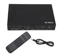 CHEOTIME HDMI 2 in 2 Out 4K@60Hz, HDMI 2.0 Switcher Splitter with Remote,4K 3D 1080P HDCP2.2 HDR 10 2x2 HD Multimedia Interface Splitter