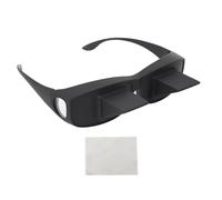 CHEOTIME Horizontals Lazy Glasses, Bed Prism Spectacles Glasses Mirror Lazy Readers 90 Degree Prism Eyeglasses High Definition for Laying Down Reading Watching TV Black in Bed Ergonomic