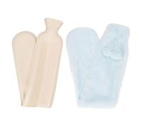 CHEOTIME Hot Water Bottle with Cover, 2L Rubber Hot Water Bag with 72cm Long Soft Plush Cover for Neck, Shoulder, Back, Hand, Legs and Period Pain Relief, Removable Hot Cold Pack (Blue)