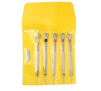 CHEOTIME Juego de 5 destornilladores ranurados de precisión pequeños, kit de herramientas de reparación de gafas y relojes de joyería, cabeza de destornillador de 5 tamaños, Ideal