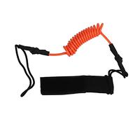 CHEOTIME Kayak Paddle Leash Stretchable Strap, Kayak Oar Safety Rope Durable Strength Adjustable Paddle Board Accessories TPU Spring Rope for Kayak and Paddles Anti Lost (Orange)