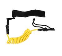CHEOTIME Kayak Paddle Leash Stretchable Strap, Kayak Oar Safety Rope Durable Strength Adjustable Paddle Board Accessories TPU Spring Rope for Kayak and Paddles Anti Lost (Yellow)