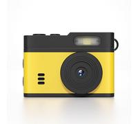 CHEOTIME Keychain Camera, 1080P Mini Video Recorder 12MP Portable Digital Camera LED Fill Light & 0.96 Inch Display for Travel Daily Recording Vlog Use (Black and Yellow)