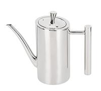 CHEOTIME less Steel Olive Oil Can Dispenser, Stop Dust Leakage Proof Oil Pot Bottle European Container Seasoning Pot Kitchen Tools Food Utensil Storage for Kitchen Cooking (0.5l)