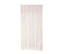 CHEOTIME Macrame Curtain, Long Cotton Window Panel Boho Hanging Window Curtains Handmade Bohemian Decor for Bedroom Wedding Backdrop Room Divider 35.4''W x 70.9''L