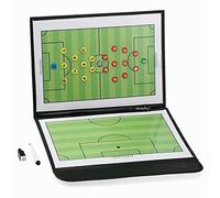 CHEOTIME Magnetic Soccer Coaching Board, Foldable Coaching Clipboard Tactical Magnetic Board Kit Portable Soccer Tactical Board with Pen Number Card Training Equipment