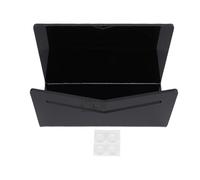 CHEOTIME Mail Holder Organizer Countertop Acrylic 6.0x2.6x3.9in Office Desktop Envelope and Document Storage Rack Non Slip Base Clear Small File Script Letter for Home School (Black)