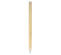 CHEOTIME Metal Ballpoint Pen, Gold Brass Pen Alloy Tip Inkless Writing Pens, Back to School First Day No Ink Pencil with Latent Eraser for Writing Drawing Drafting Office