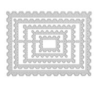 CHEOTIME Metal Die Cut, Rectangle Frame Embossing Stencils Template Mould Nesting Tag Background Cutting Die Craft Cutting Stamp Frame for DIY Scrapbooking Paper Card Decor