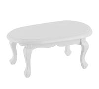 CHEOTIME Miniature Teatable Dollhouse Furniture, Mini Wooden Dollhouse End Table Coffee Table Simulated Furniture Model for 1:12 Scale Doll House Accessories