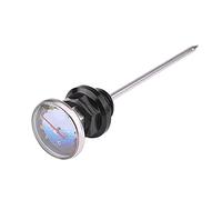 CHEOTIME Motorcycle Oil Dipstick,Aluminum Alloy Motorcycle Oil Dipstick Temperature with Thermometer for 125 Motocross Motorbike (Silver) (Black)