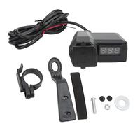 CHEOTIME Motorcycle USB charge, Dual Port 5V 3.1A Quick Charge with LED Digital Voltmeter Water Proof Cover for Phone GPS Tablet Motorcycle ATV UTV Handlebar Mount