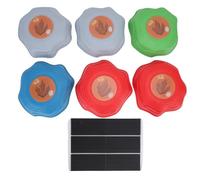 CHEOTIME Music Stepping Stones, 6pcs Light Up & Non Slip Stepping Stones Stackable Sensory Toy Balance Training Birthday Gifts Toys for Coordination Skills Indoor Outdoor Play with Pads