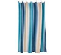 CHEOTIME Ombre Room Darkening Curtains 98.4 inch Length 1 Panel Pink/Sky Blue/Dark Blue Stripe Gradient Drapes Light Blocking Insulated Thermal Window Curtains 39.4 x 98.4 Inch (dark blue stripe