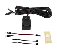 CHEOTIME PC Power Buttons, 6.6ft External Power Switch with 7 Color Light, Blue Switch Mechanical Keys for Desktop PC Long Extension Cord ABS Material Easy Install