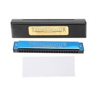 CHEOTIME Professional Harmonica 24 Holes Key of C, Polyphony Diatonic Harp Mouth Organ with Case for Blues Folk Jazz Pop Music Student Teacher Beginner Gift (Blue)