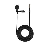 CHEOTIME Professional Lavalier Lapel Microphone, Omnidirectional Lavalier Mic with 360 Degree Rotating Clip 3.5mm Jack Mic for i Phone Recording Interview Video DSLR Camera PC