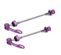 CHEOTIME Quick Release Skewers, Durable Al Alloy Lightweight Bike Skewer Set 135mm Front 170mm Rear Compatible with Most Mountain Bikes for Easy Installation Replacement (Purple)