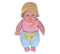 CHEOTIME Reborn Baby Doll, 8 Inch Realistic Lifelike Newborn Handmade Doll with Lifelike Soft Baby Girl Dolls Weighted Body and Accessories for Kids Ages 3 and Up (Q8G-010 Little Pink Sun)