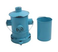 CHEOTIME Retro Fire Hydrant Trash Can European Iron Garbage Can with Inner Bucket Large Capacity Pedal Trash Can Creative Indoor Outdoor Waste Bins for Park Kitchen Gold Light Blue (Light Blue)