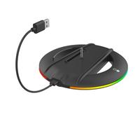 CHEOTIME RGB Vertical Stand Compatible with PS 5 Pro/Slim Console, LED Base Station with 14 Light Modes & Screw Non Slip Base Vertical Holder for Disc Digital Edition Console
