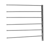 CHEOTIME Saddle Pad Rack, Wall Mount 6 Hooks Horse Pad Holder Iron Heavy Duty 180 Degree Swing Out Saddle Rack for Keeps Tack Organized