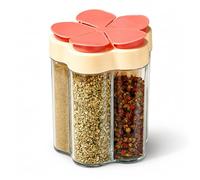 CHEOTIME Seasoning Containers, 5 In 1 Travel Spice Container, Airtight