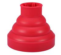 CHEOTIME Silicone Hair Dryer Diffuser, Collapsible Dryer Attachment Portable Hair Blower Diffuser Cover Styling Hairdressing Tool Foldable Hairdryer for Diffuse the Heat and Air (Red)