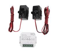 CHEOTIME Smart Energy Meter, Single Phase Electricity Meter with 2PCS 80A Clamp, WiFi Smart Electricity Meter for Real Time Power Monitoring