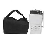 CHEOTIME Smoker Box Stainless Steel with Side Handle Avoid Scald Burning Wood Chip with Storage Bag Portable for Grills Oven Hinged Lid Heavy Duty BBQ Accessories Outdoor