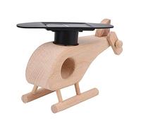 CHEOTIME Solar Helicopter Toy, Kids Science Kit STEM Building Toy, Wooden Solar Powered Puzzle for Children, Educational Toy Demonstrating Light Energy