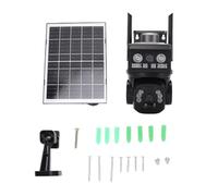 CHEOTIME Solar Outdoor Camera, 4G Wireless Security Camera With Double Lens 360° View Motion Detection IP66 Water Proof Solar Panel For Home Security